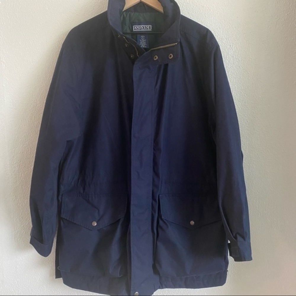 LANDS’ END Navy Men’s Quilted Jacket